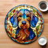 Dachshund Wirehaired Glass Suncatcher Worktop Saver